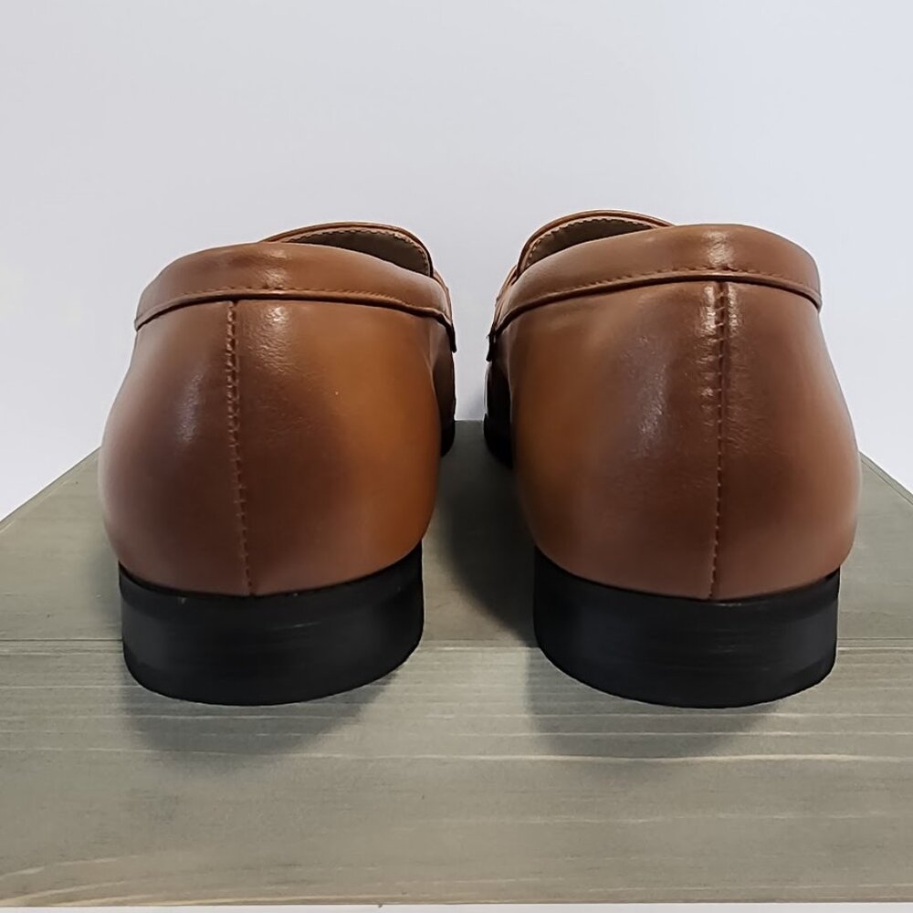 AZARMAN‎ Cognac Brown Slip On Loafers With Buckle Mens Size 10.5 - Picture 8 of 15